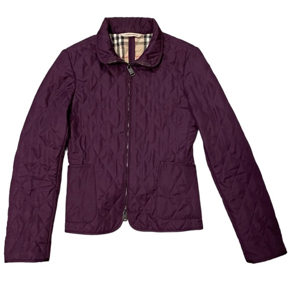 Burberry Quilted purple double zip jacket - Picture 2 of 14